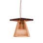 Kartell Light-Air Pendant light pink with embossed pattern