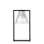 Kartell Light-Air, lámpara de sobremesa negro/cristalino con motivo en relieve