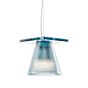 Kartell Light-Air, lámpara de suspensión azul con motivo en relieve