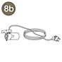 Luceplan Spare parts for Titania No. 8b, E27 socket with cable 6 m and connector