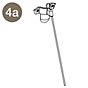 Luceplan Spare Parts for Costanza Terra with fixed stem and switch No. 4a, half-ring attachment with switch rod - aluminium