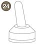 Luceplan Pezzi di ricambio Berenice alluminio Pezzo n°24: cappuccio in gomma per interruttore