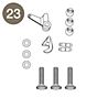 Luceplan Spare parts Berenice aluminium Part no. 23: small parts