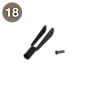 Luceplan Spare parts Berenice black Part no. 18: fork element for stems (Part no. 15, 16, 17)