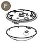 Luceplan Spare parts for Hope Pendant Light Part F: ceiling rose for ø61 cm
