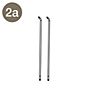 Luceplan Spare parts for Costanza Terra telescopic stem and switch No. 2a, rods for lamp shade - aluminium (2 pieces)