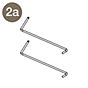 Luceplan Spare Parts for Costanzina Tavolo No. 2a, rods for lamp shade - aluminium (2 pieces)