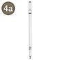 Luceplan Spare Parts for Costanza Terra Telescopic Stem with Touch Dimmer No. 4a, telescopic pole - aluminium