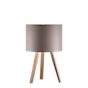 Maigrau Luca Stand Little Lampe de table chêne, naturel, huilé, abat-jour bronze gris