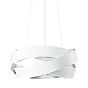 Marchetti Pura Pendant Light LED white/silver leaf - ø100 cm