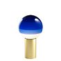 Marset Dipping Light Tischleuchte LED blau/Messing - 30 cm