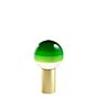 Marset Dipping Light, lámpara de sobremesa LED verde/latón - 12,5 cm