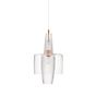 Mawa Gangkofner Venezia Pendant Light crystal transparent, cable white/rose , discontinued product