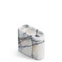 Northern Monolith Candle holder low - marble white