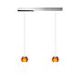 Oligo Balino Pendel 2-flammer LED - usynlig højdejusterbar cover krom - hoved orange