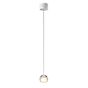 Oligo Balino, lámpara de suspensión 1 foco LED - altura ajustable de forma invisible florón cromo - cabezal satinado