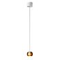 Oligo Balino, lámpara de suspensión 1 foco LED - altura ajustable de forma invisible florón cromo mate - cabezal dorado