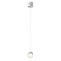 Oligo Balino, lámpara de suspensión 1 foco LED - altura ajustable de forma invisible florón cromo mate - cabezal satinado