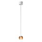 Oligo Balino, lámpara de suspensión 1 foco LED - altura ajustable de forma invisible florón cromo mate - cabezal tabaco