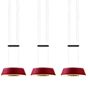 Oligo Glance Suspension LED 3 foyers rouge mat