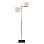 Oluce Alba Floor Lamp with 2 lamps braas/opal glass glossy