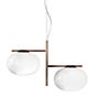 Oluce Alba Hanglamp 2-lichts brons/opaalglas glanzend