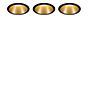 Paulmann Cole Deckeneinbauleuchte LED schwarz/gold matt, 3er Set