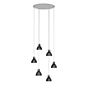 Rotaliana Luxy Pendant Light 6 lamps Cluster white/black glossy