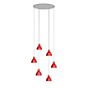 Rotaliana Luxy Pendant Light 6 lamps Cluster white/red glossy