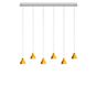 Rotaliana Luxy Suspension 6 foyers blanc/jaune brillant