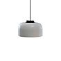 Santa & Cole Ceramic HeadHat LED, lámpara de suspensión negro/blanco - grande