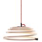 Secto Design Aspiro 8000 Lampada a sospensione LED betulla, naturale/cavo tessile rosso