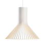 Secto Design Puncto 4203, lámpara de suspensión blanco, laminado/cable textil blanco