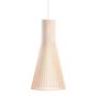 Secto Design Secto 4200, lámpara de suspensión abedul, natural/ cable textil blanco