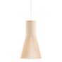 Secto Design Secto 4201, lámpara de suspensión abedul, natural/ cable textil blanco