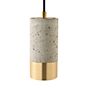 Sigor Upset Concrete lámpara de suspensión halógena luz de hormigón/anillo dorado