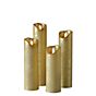 Sompex Shine Real Wax Candle LED ø5 cm, gold, set of 4, for battery , discontinued product
