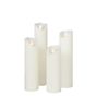 Sompex Shine Real Wax Candle LED ø5 cm, ivory, set of 4, for battery , discontinued product