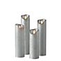 Sompex Shine Real Wax Candle LED ø5 cm, silver, set of 4, for battery , discontinued product
