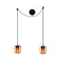 Umage Acorn Cannonball Hanglamp 2-lichts zwart barnsteen/messing