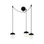 Umage Acorn Cannonball, lámpara de suspensión con 3 focos en negro acero inoxidable