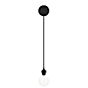 Umage Cannonball Pendant Light 1 lamp black with globe bulb