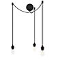 Umage Cannonball Pendant Light 3 lamps black with tube bulb