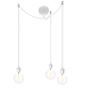 Umage Cannonball Pendant Light 3 lamps white with globe bulb