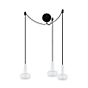 Umage Clava Cannonball Hanglamp 3-lichts wit, kabel zwart