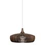 Umage Clava Dine Wood Hanglamp donker eikenhout, plafondkapje conisch, kabel wit