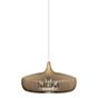 Umage Clava Dine Wood Hanglamp eikenhout natuurlijke, plafondkapje conisch, kabel wit