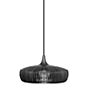 Umage Clava Dine Wood Hanglamp eikenhout zwart, plafondkapje conisch, kabel zwart
