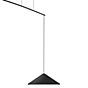 Vibia North, lámpara de suspensión LED fijación descentrada negro - ø21 cm