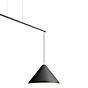 Vibia North, lámpara de suspensión LED fijación descentrada negro - ø25 cm